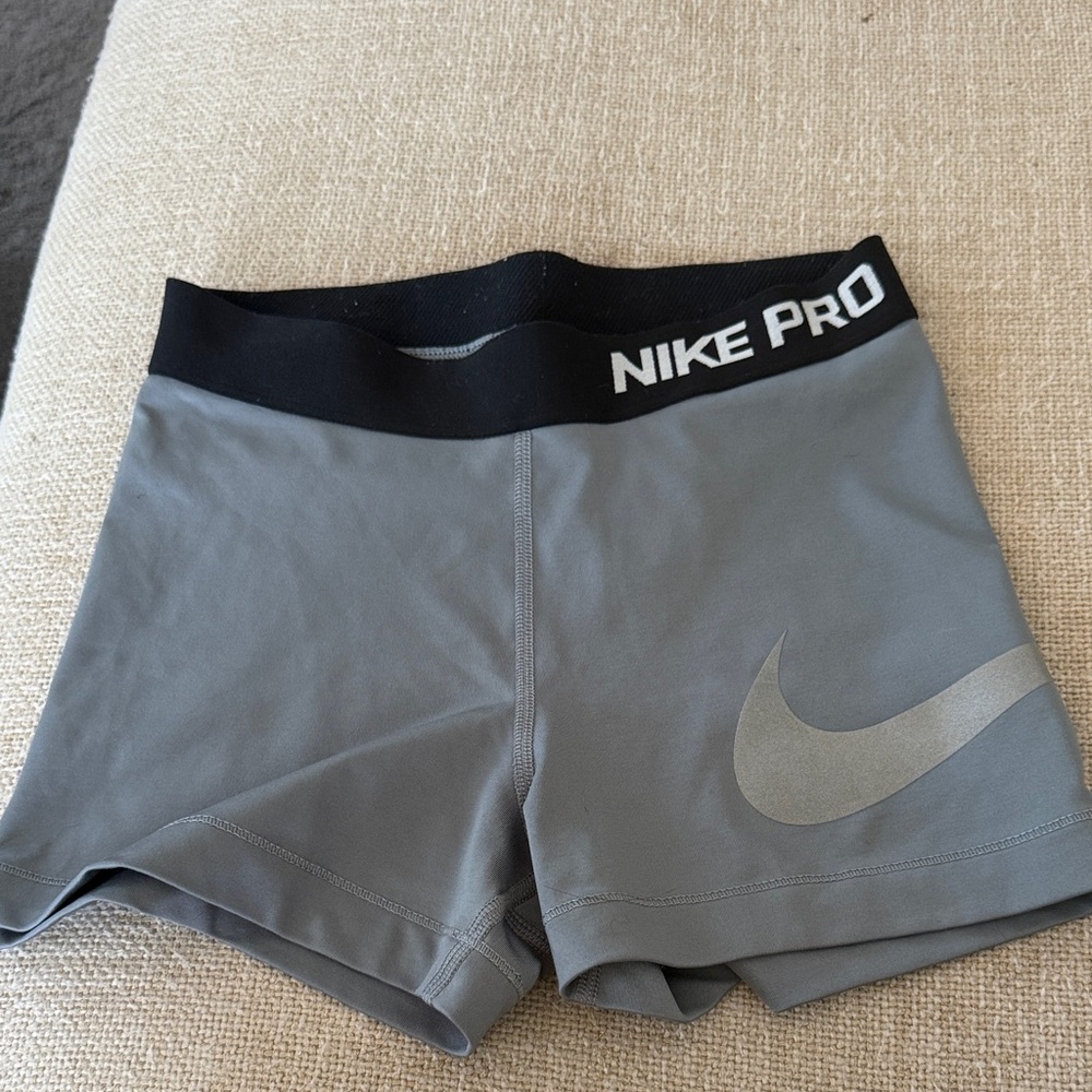 Nike Pro Gray and Black Compression Shorts